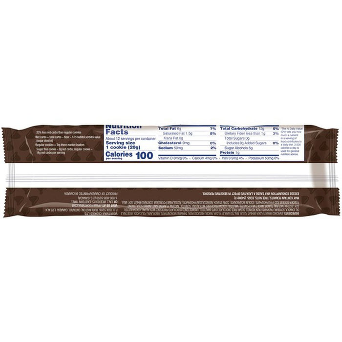 Voortman - Galletas Sabor Chocolate con Chispas de Chocolate sin Azúcar 227g